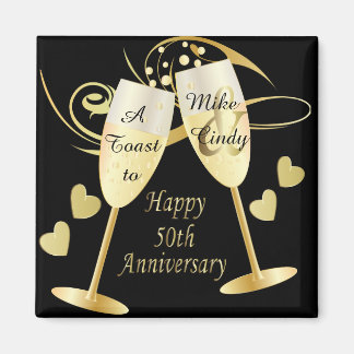 Een toast naar een 50e Jubileum | DIY-tekst Magneet