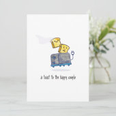 Een toast naar het gelukkige paar! Weddenschap Kaart (Staand voorkant)