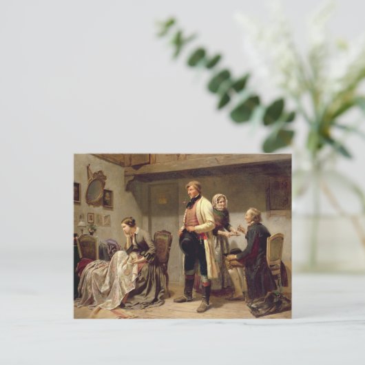 Een toast naar het koppel. briefkaart (Staand voorkant)