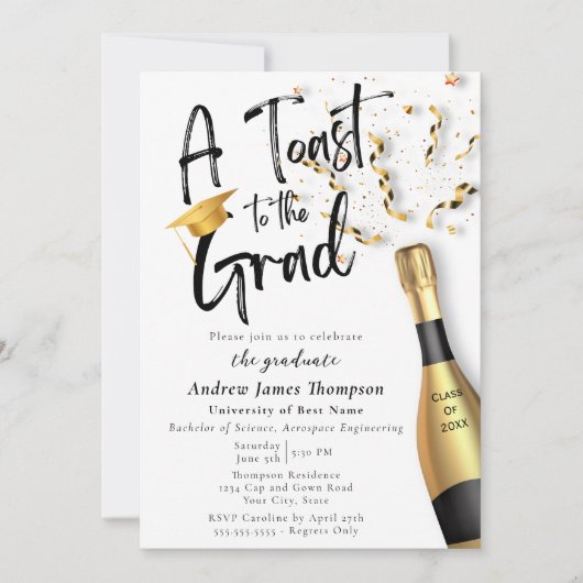 Een toast op de aankondiging van het Afstudeerder (Voorkant)