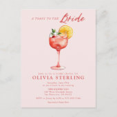 Een toast op de bruid roze en rood Vrijgezellenfee Briefkaart (Voorkant)