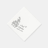 Een toast op Forever Wedding Napkin Servet (Hoek)