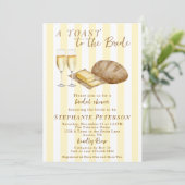 Een toast op het bruidsbrood en boter Vrijgezellen Kaart (Staand voorkant)