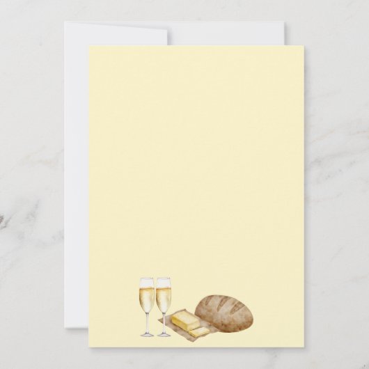 Een toast op het bruidsbrood en boter Vrijgezellen Kaart (Achterkant)