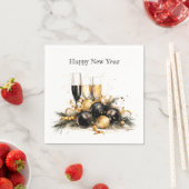 🍾"Een toast op het nieuwe begin" Nieuwjaarsservet Servet (Insitu)