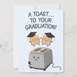 Een toast op je Afstuderen, leuke familie vrienden Feestdagenkaart