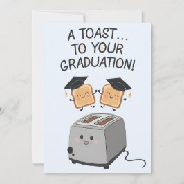 Een toast op je Afstuderen, leuke familie vrienden Feestdagenkaart