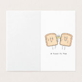 Een toast op je kaart, een plakje toast, gejuich kaart (Buitenkant ongevouwen)