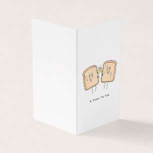 Een toast op je kaart, een plakje toast, gejuich kaart