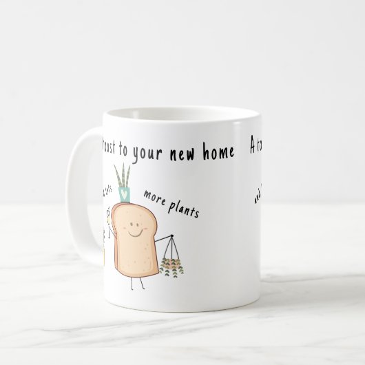 Een toast op je nieuwe huis | Funny Plant Lover Gi Koffiemok (Voorkant links)