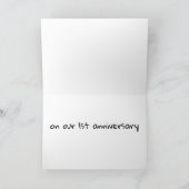 **EEN TOAST OP ONS** OP ONS *1e JUBILEUM* Kaart (Binnen)