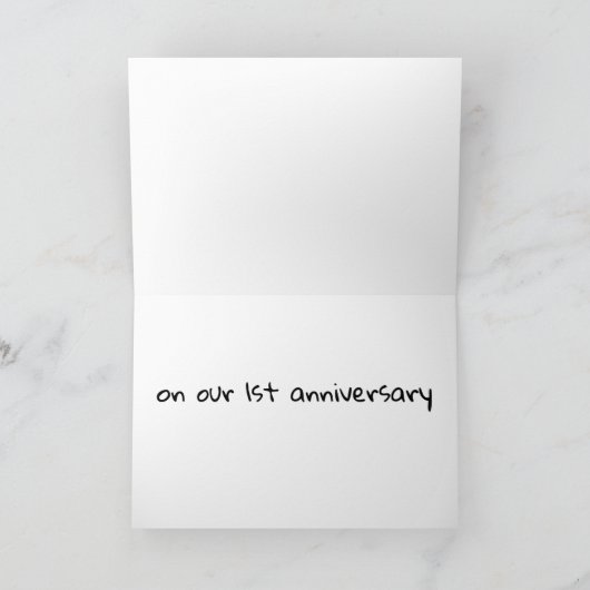 **EEN TOAST OP ONS** OP ONS *1e JUBILEUM* Kaart (Binnen)