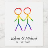 Een toast op ons wijn etiket (Enkel label)