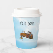 Een toast op onze kleine chauffeur papieren bekers (Achterkant)