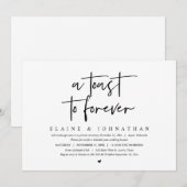 Een toast op voor altijd, bruiloft Elopement Brunc Kaart (Voorkant / Achterkant)