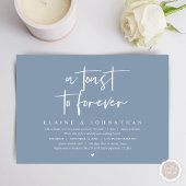Een toast op voor altijd, bruiloft Elopement Brunc Kaart