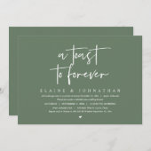 Een toast op voor altijd, bruiloft Elopement Brunc Kaart (Voorkant / Achterkant)