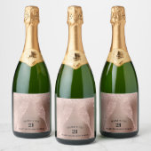 Een Toast van de Bubbly 21st Birthday Roos Gold Sparkling Wijnetiket (Flessen)
