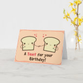 Een toast voor je verjaardag kaart (Gele Bloem)