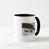 Een toboggans-schuifscène mok (Voorkant rechts)