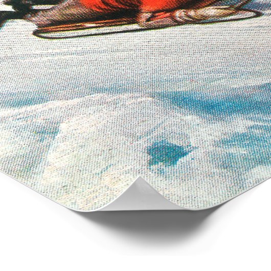 Een toboggans-schuifscène poster (Hoek)