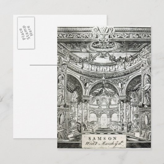 Een toegangsbewijs voor Händels oratorium Briefkaart (Voorkant / Achterkant)