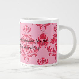 Een toegewijde moeder slikt alles grote koffiekop