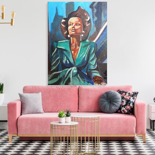 Een toekomstbeeld canvas afdruk (Insitu (Woonkamer))