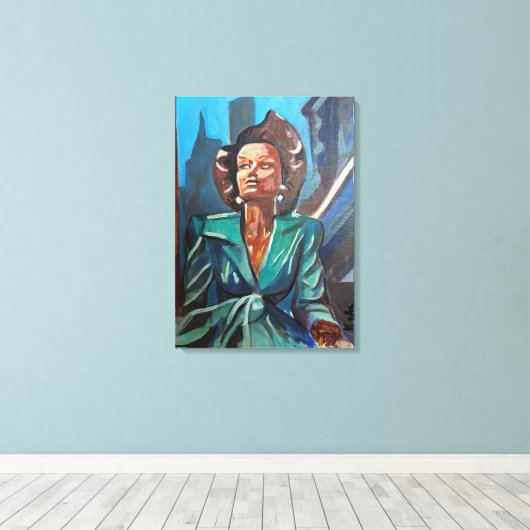 Een toekomstbeeld canvas afdruk (Insitu (Houten vloer))