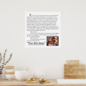 Eén toespraak. Eén droom Poster (Keuken)