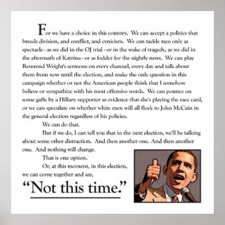 Eén toespraak. Eén droom Poster