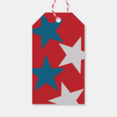 Een Toets van Rood, Wit en Blauw - Lichtschakelaar Cadeaulabel (Achterkant)