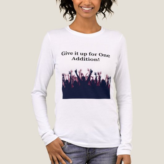 Eén toevoeging Tri-Blend shirt (Voorkant volledig)