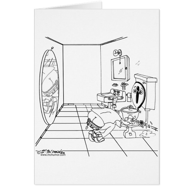 Een toilet die door een Butt Crack is ingebarreerd (Voorkant)