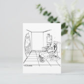 Een toilet die door een Butt Crack is ingebarreerd Briefkaart (Staand voorkant)