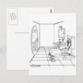 Een toilet die door een Butt Crack is ingebarreerd Briefkaart (Voorkant / Achterkant)