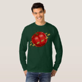 Een tomatenplaneet met pizzas om hem t-shirt (Voorkant volledig)