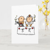 Een toost op de bruid en bruidegom Kaart (Gele Bloem)