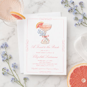 Een toost op de bruid Grapefruit Champagne Kaart