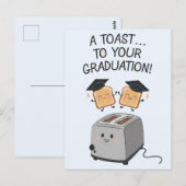 Een toost op je afstuderen Funny familie vrienden Briefkaart (Voorkant / Achterkant)
