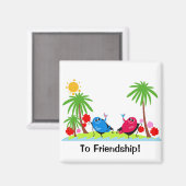 Een toost op vriendschap! magneet (Voorkant / Achterkant)