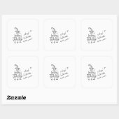 Een toost voor eeuwig Huwelijk Vierkante Sticker (Vel)