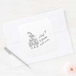 Een toost voor eeuwig Huwelijk Vierkante Sticker