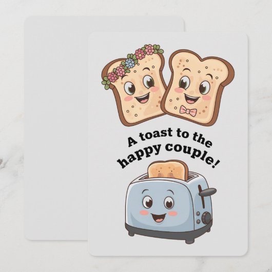 Een toost voor het gelukkige paar Funny Wedding Kaart (Voorkant / Achterkant)