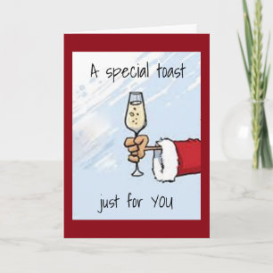 EEN TOOST VOOR JE OP JE *KERSTVERJAARDAG* FEESTDAGEN KAART