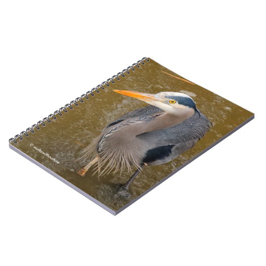 Een top-down Uitzicht van een Blauwe Heron Notitieboek (Linkerzijde)