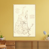 Een topografische kaart canvas afdruk (Insitu (Woonkamer))