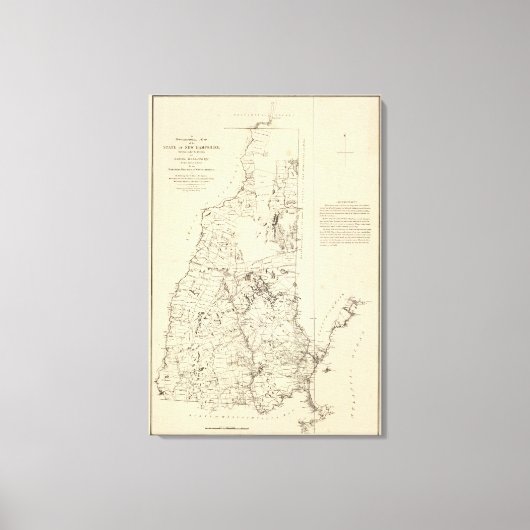 Een topografische kaart canvas afdruk (Voorkant)