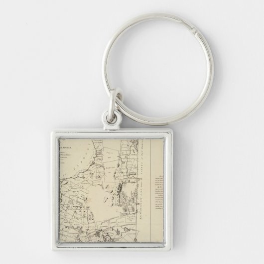 Een topografische kaart sleutelhanger (Voorkant)