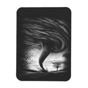 een tornado op een realistische weg magneet